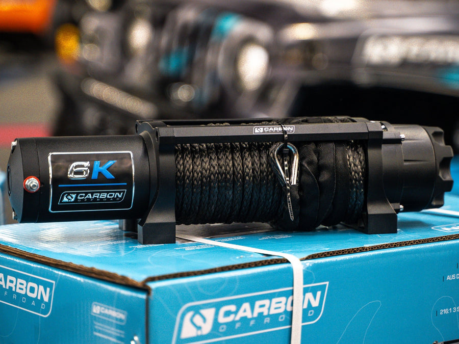 Carbon Offroad Long Drum 6000lb ATV/Small 4X4 Winch - CW - XD6L 7