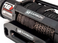 Thumbnail for Carbon 12K - 12000lb Winch With Black Rope & Blue Hook V3