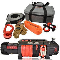 Thumbnail for Carbon Scout Pro 15K Winch and Recovery Kit Combo - CW-XD15-COMBO6 5