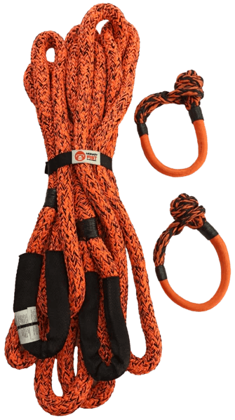 Image of Carbon Offroad Premium Recovery Gear - Dyneema Monkey Fist Soft Shackles and Kinetic Recovery Ropes - Carbon Offroad