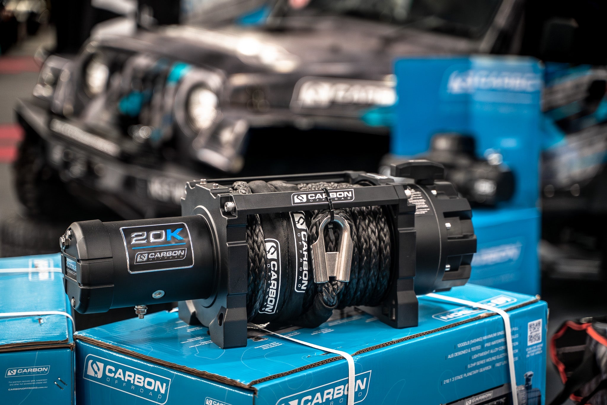 Image of Extra Large 4WD Winches - Carbon Offroad
