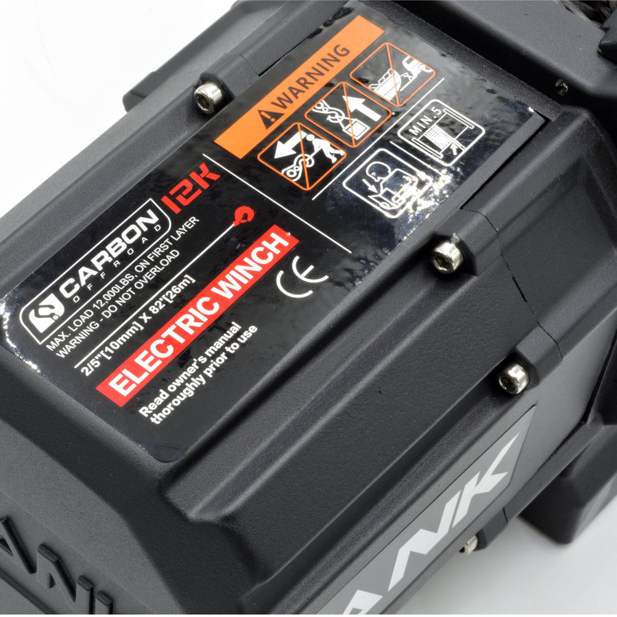 Carbon TANK - 12000lb Winch 12V - CW - TK12BLK 9