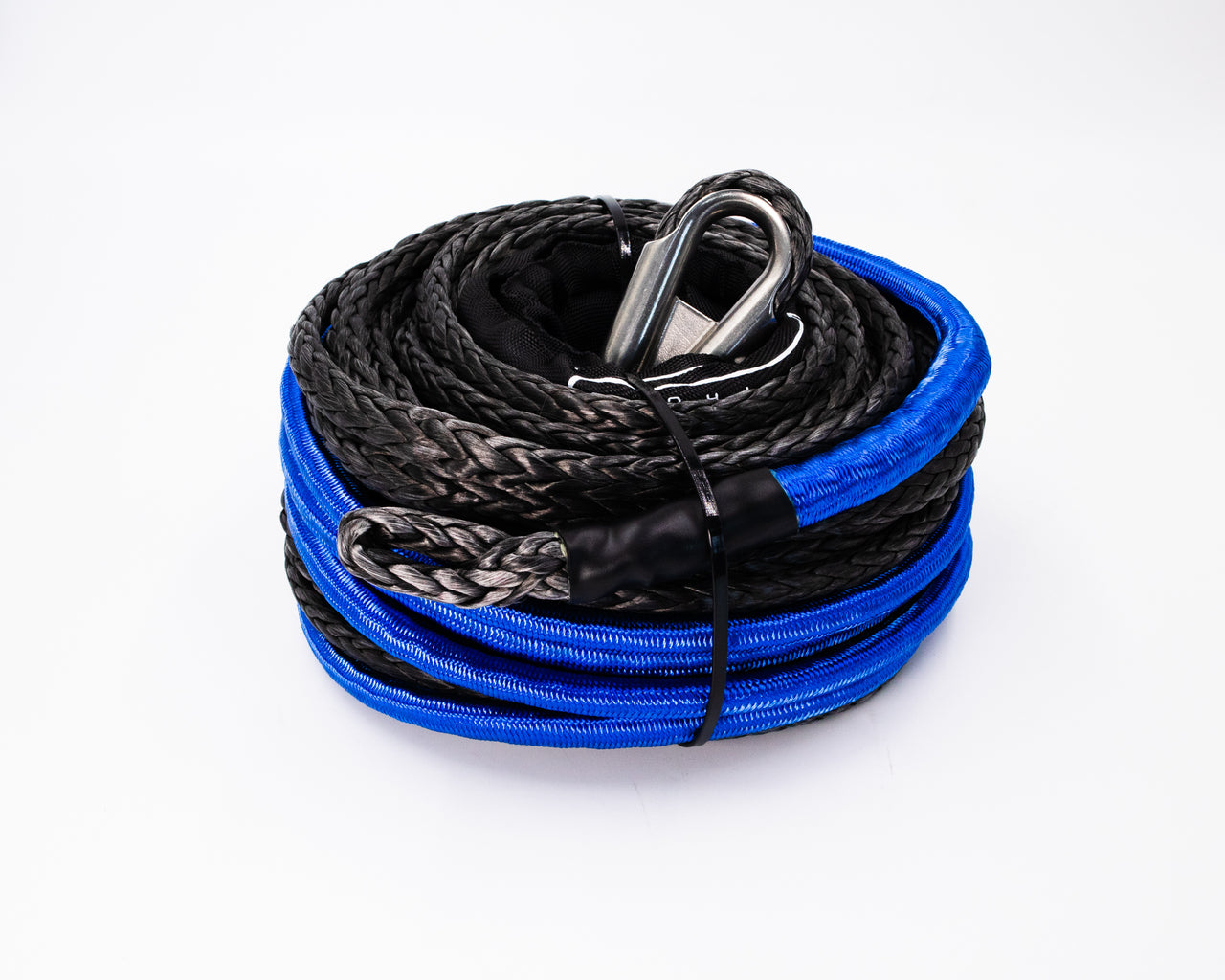Carbon Winch 12000lb 24m x 10mm Synthetic Black Winch Rope Replacement