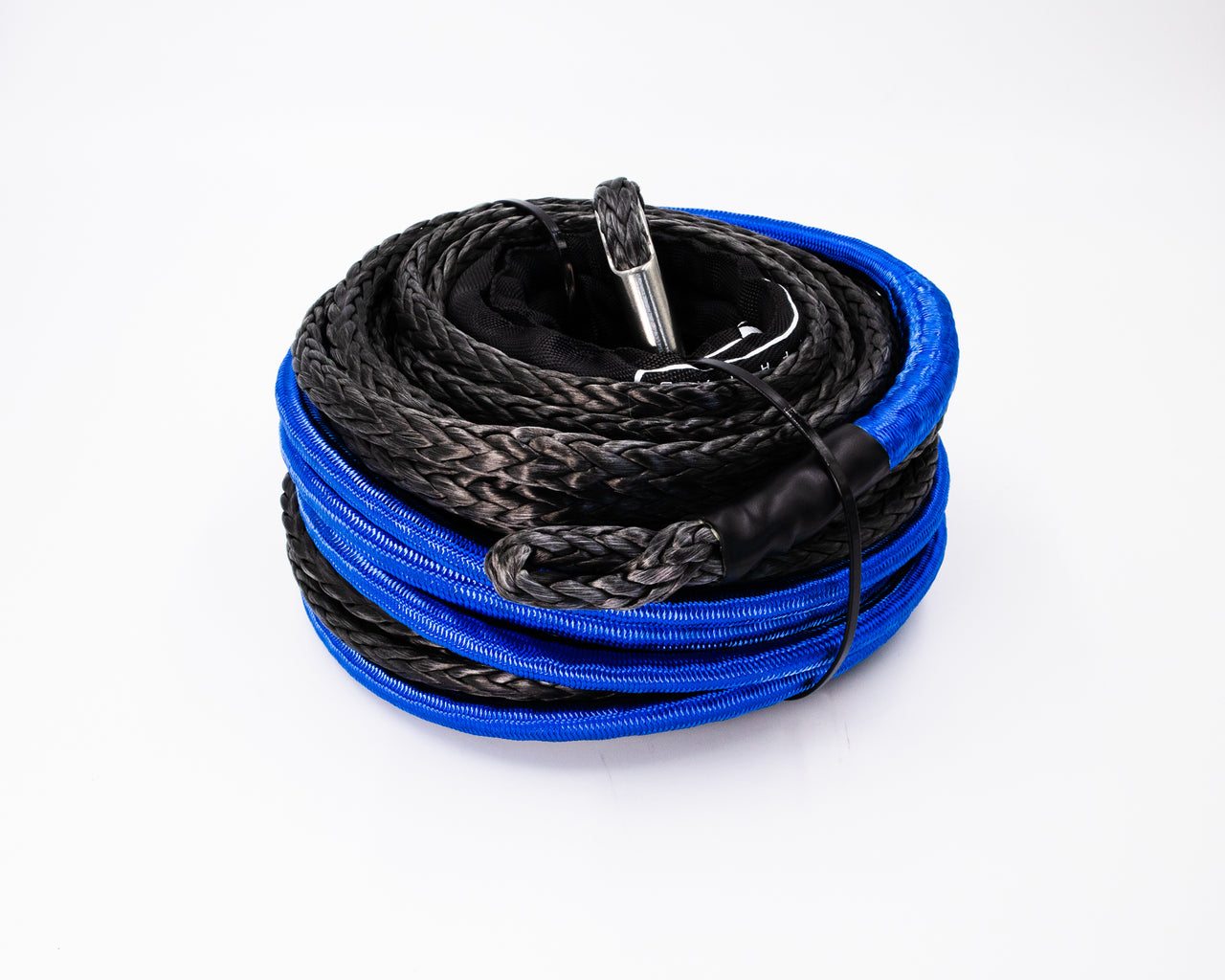 Carbon Winch 12000lb 24m x 10mm Synthetic Black Winch Rope Replacement