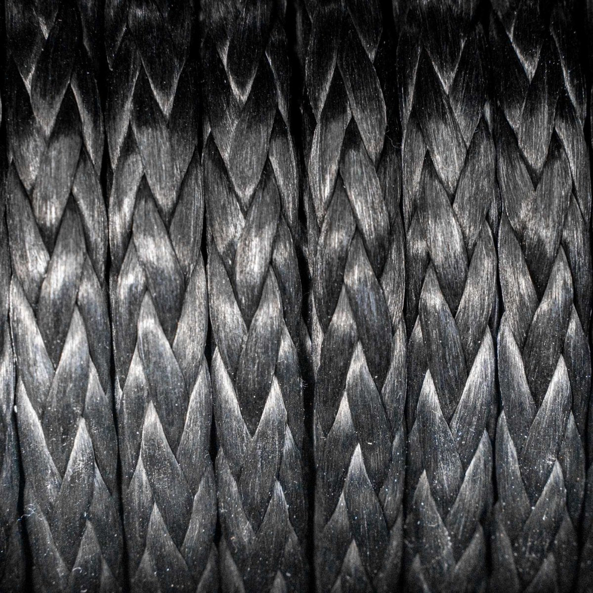 Carbon Offroad 26m x 12mm Standard Winch Rope Kit - Black