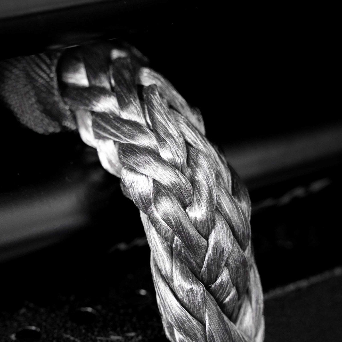 Image of Carbon Offroad 26m x 12mm Standard Winch Rope Kit - Black