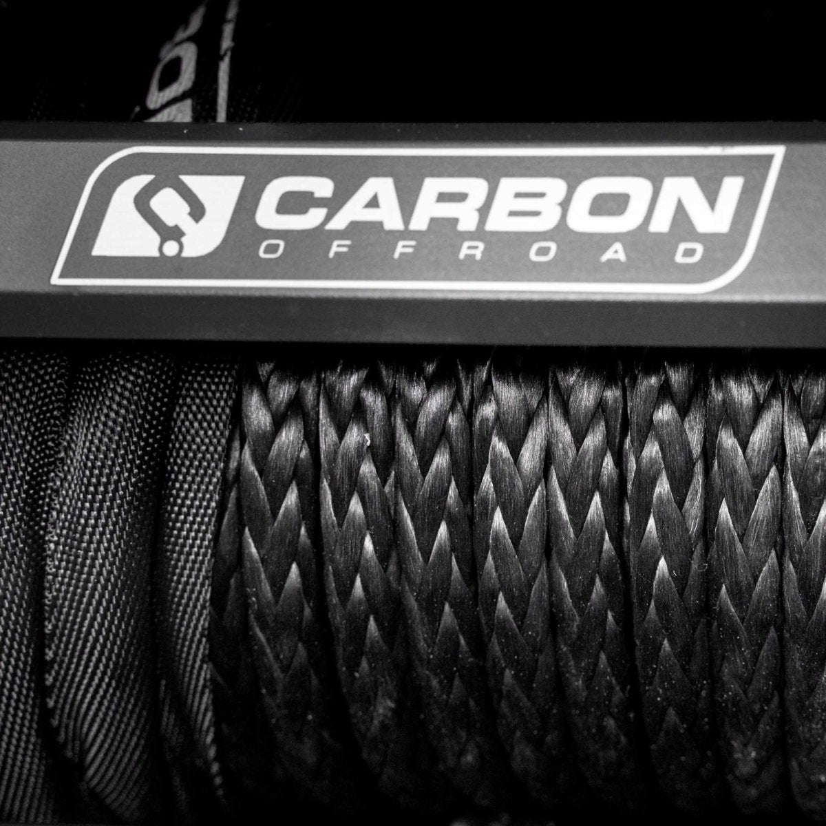Image of Carbon Offroad 26m x 12mm Standard Winch Rope Kit - Black