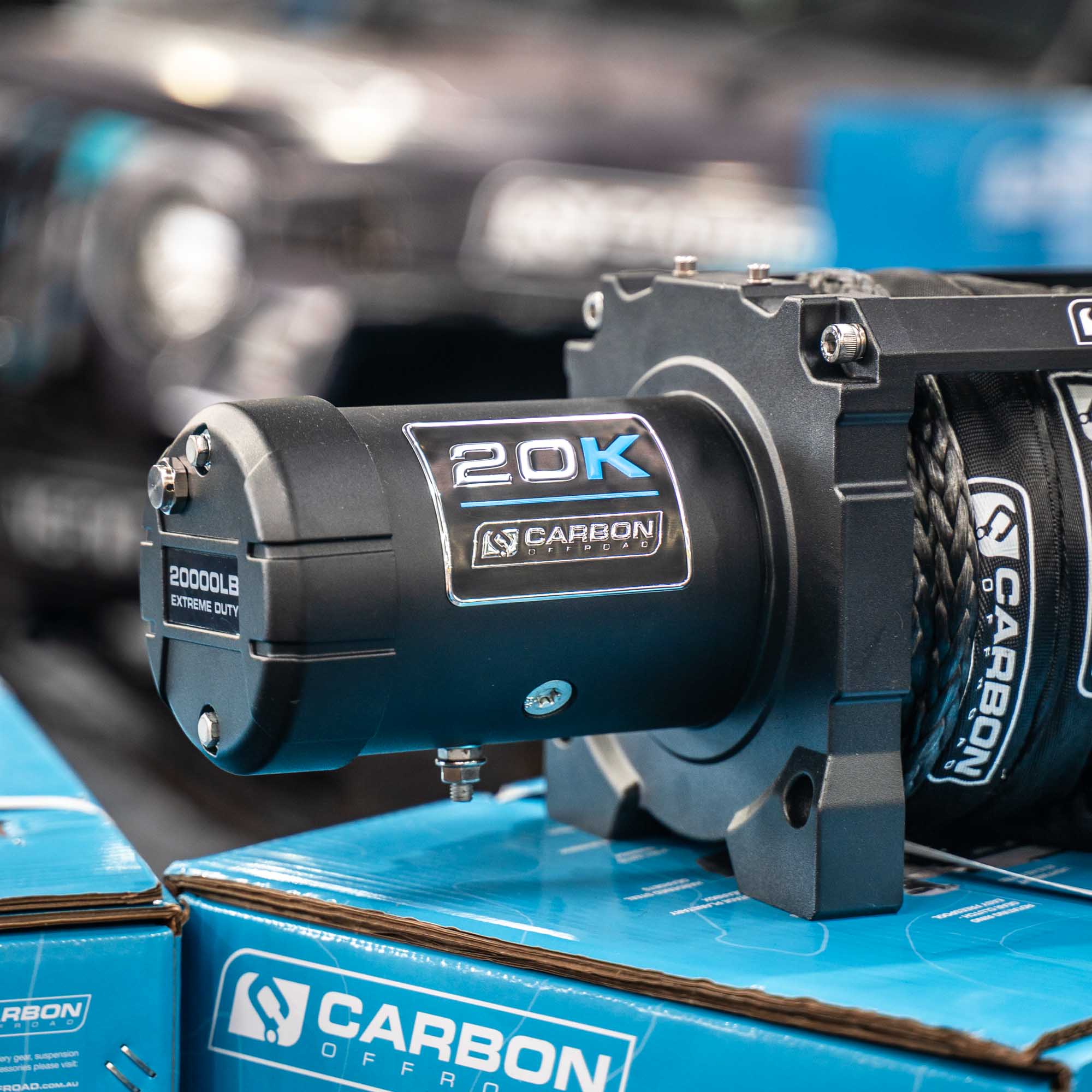 Image of Carbon Scout Pro - 20000lb Extreme Duty Truck Winch 24V - BYO Hook