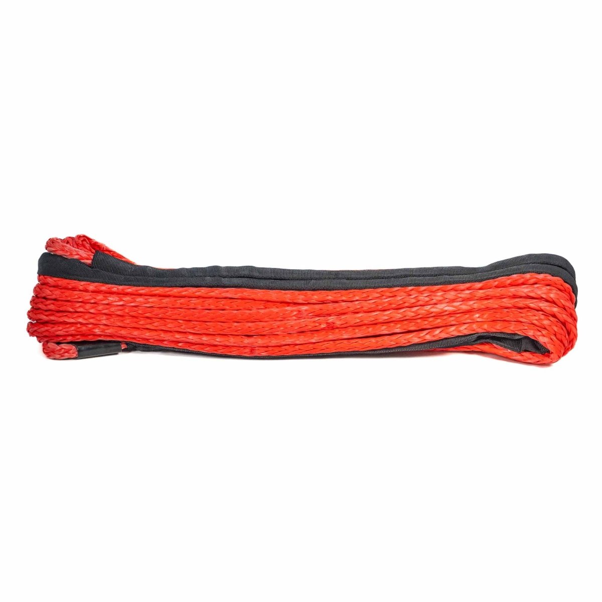 Image of Carbon Winches 24m x 10mm Red Synthetic Rope Spliced with thimble