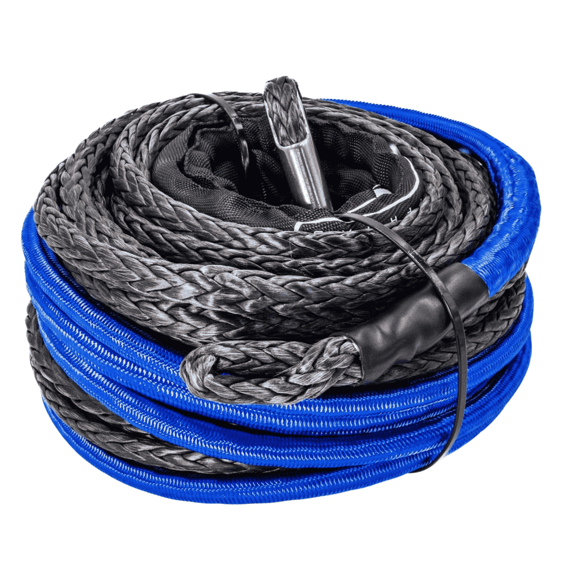 Image of Carbon Winch 12000lb 24m x 10mm Black Winch Rope Replacement
