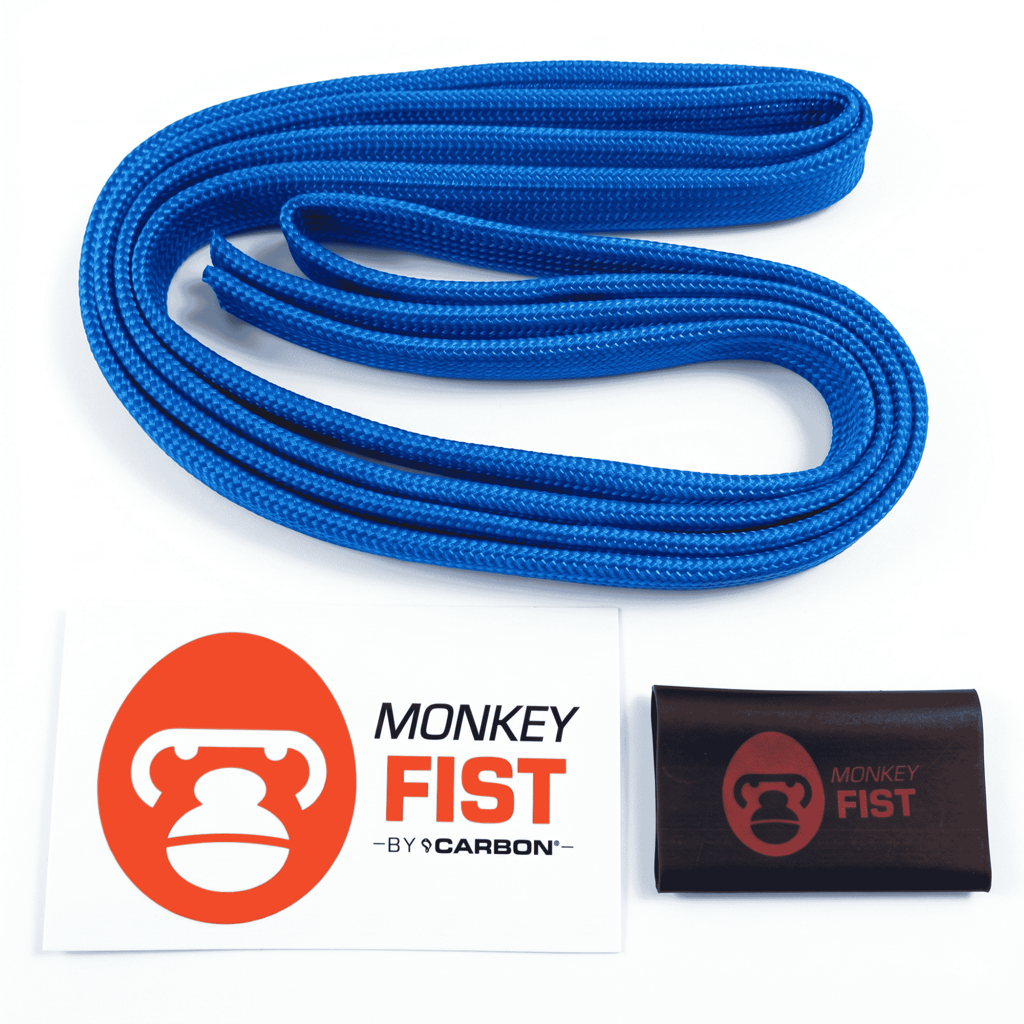 Image of Blue Carbon Winch Monkey Fist Coloured Rope Sheath