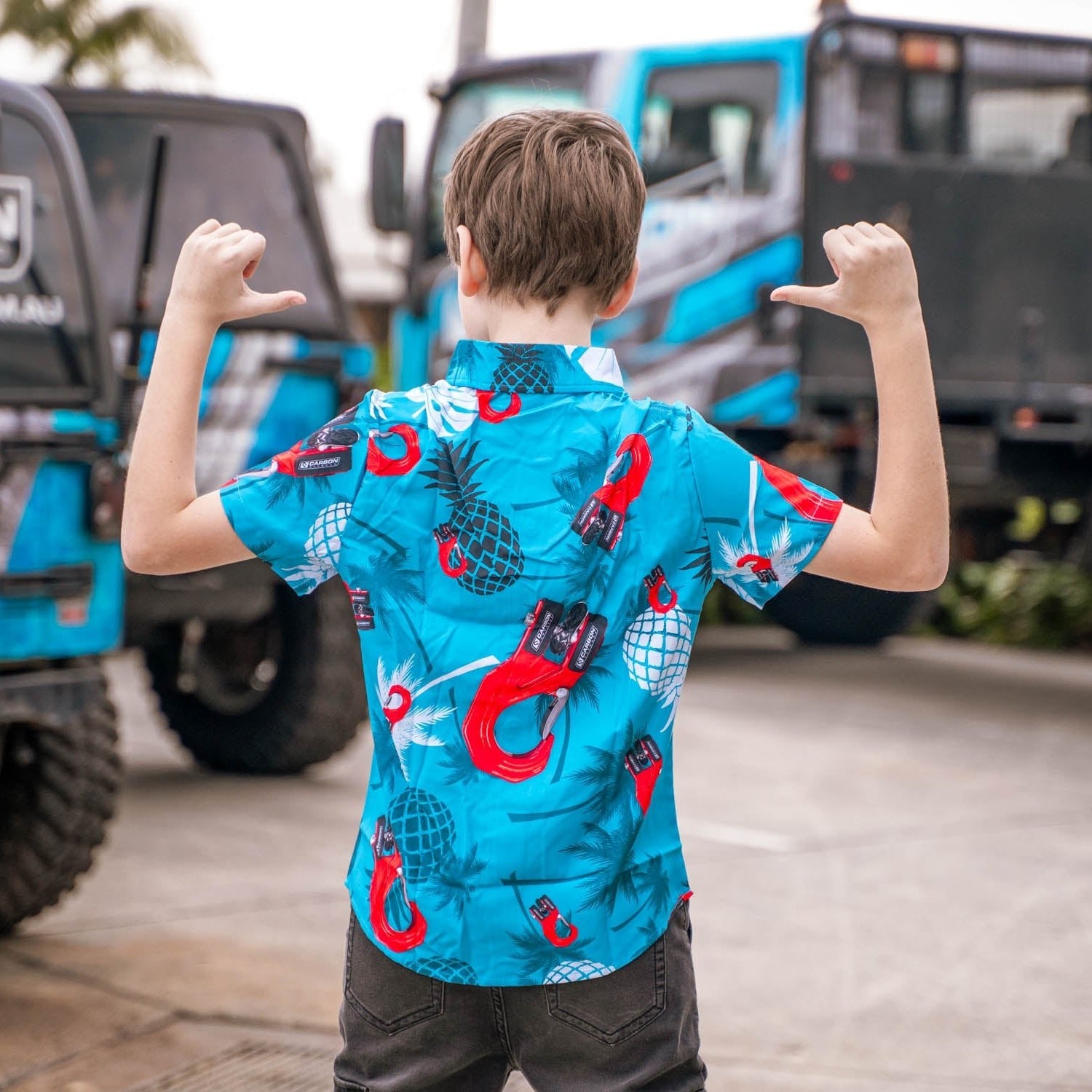 Image of Carbon Mega Pro Party Shirt - Youth - CM - MPSH - Y - 4 2 Carbon Offroad