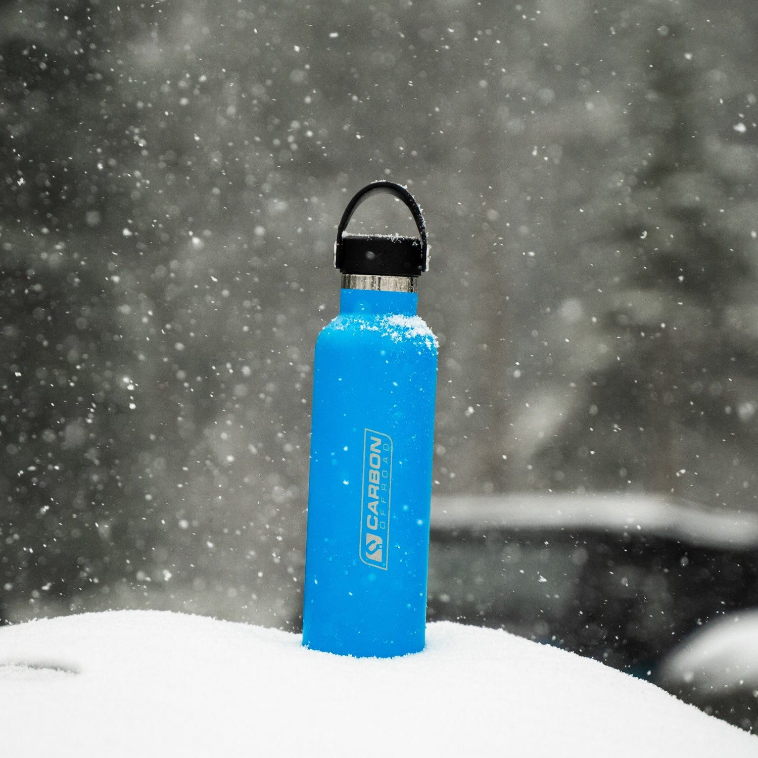 Image of Carbon Insulated Drink Bottle 750ML - Blue - CM - BTL - 750ML_BLUE 1 Carbon Offroad