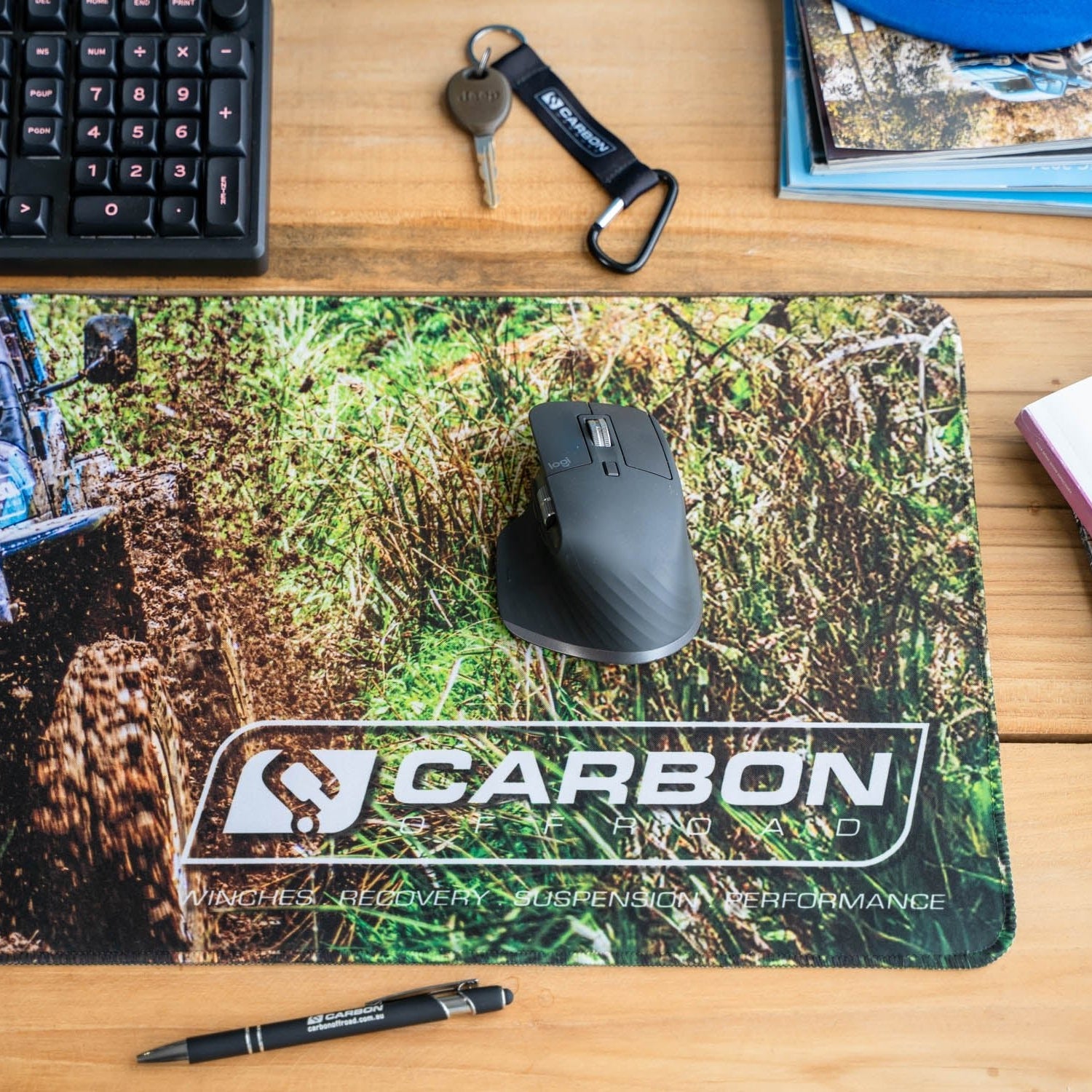 Image of Carbon Premium Desk Mat - CM - DMAT - TJ 4 Carbon Offroad