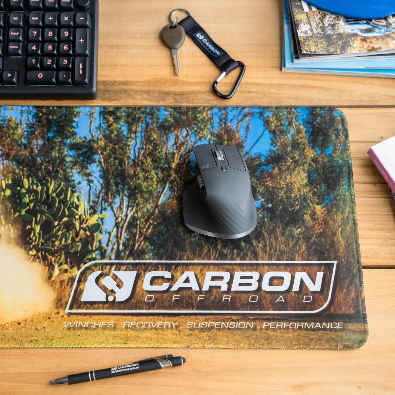 Image of Carbon Premium Desk Mat - CM - DMAT - JK 6 Carbon Offroad