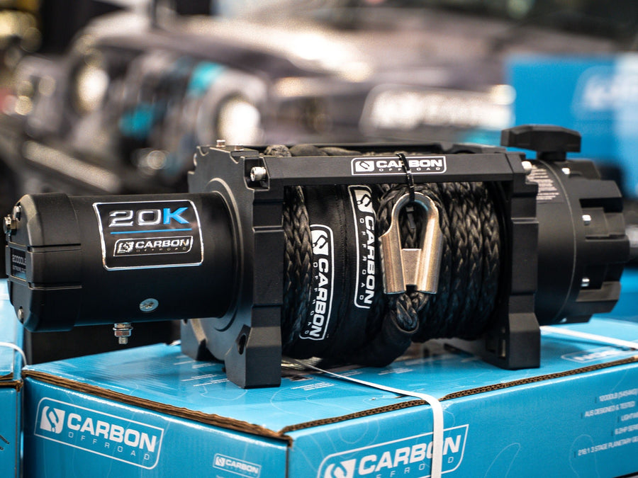 Carbon Scout Pro - 20000lb Extreme Duty Truck Winch 24V - CW - XD20BLK_24V 6