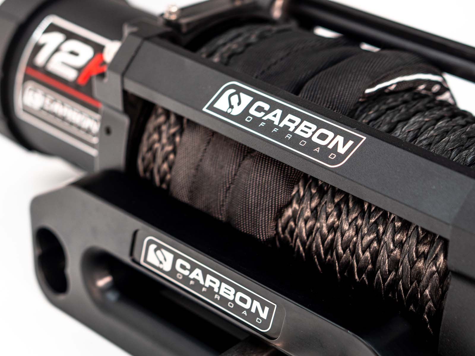 Carbon 12K - 12000lb Winch With Green Hook V3