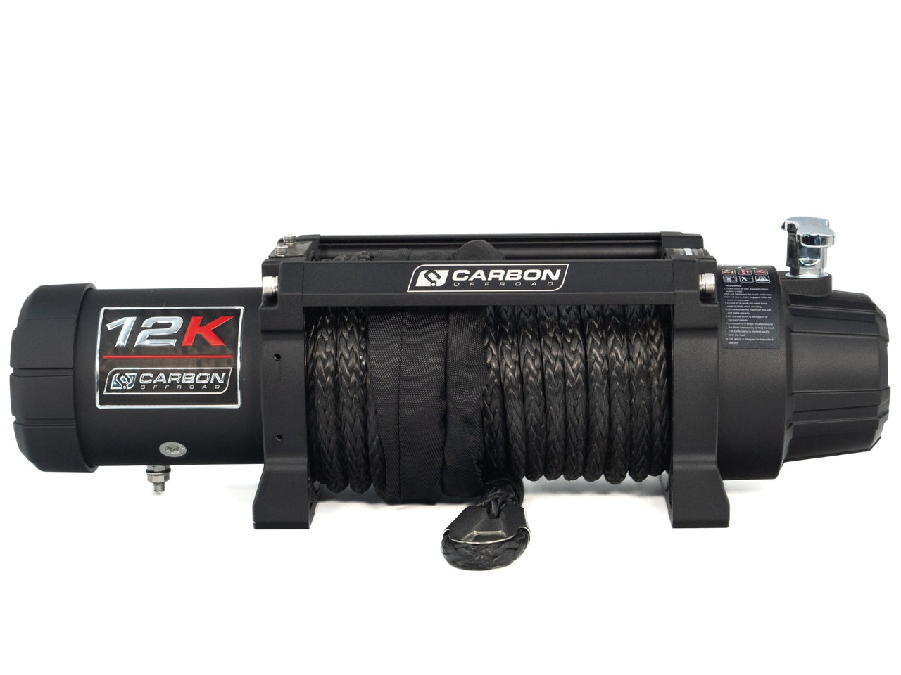 Carbon 12K - 12000lb Electric Winch With Black Rope - WINCH ONLY V3 - CW - 12KV3WO 1 Carbon Offroad