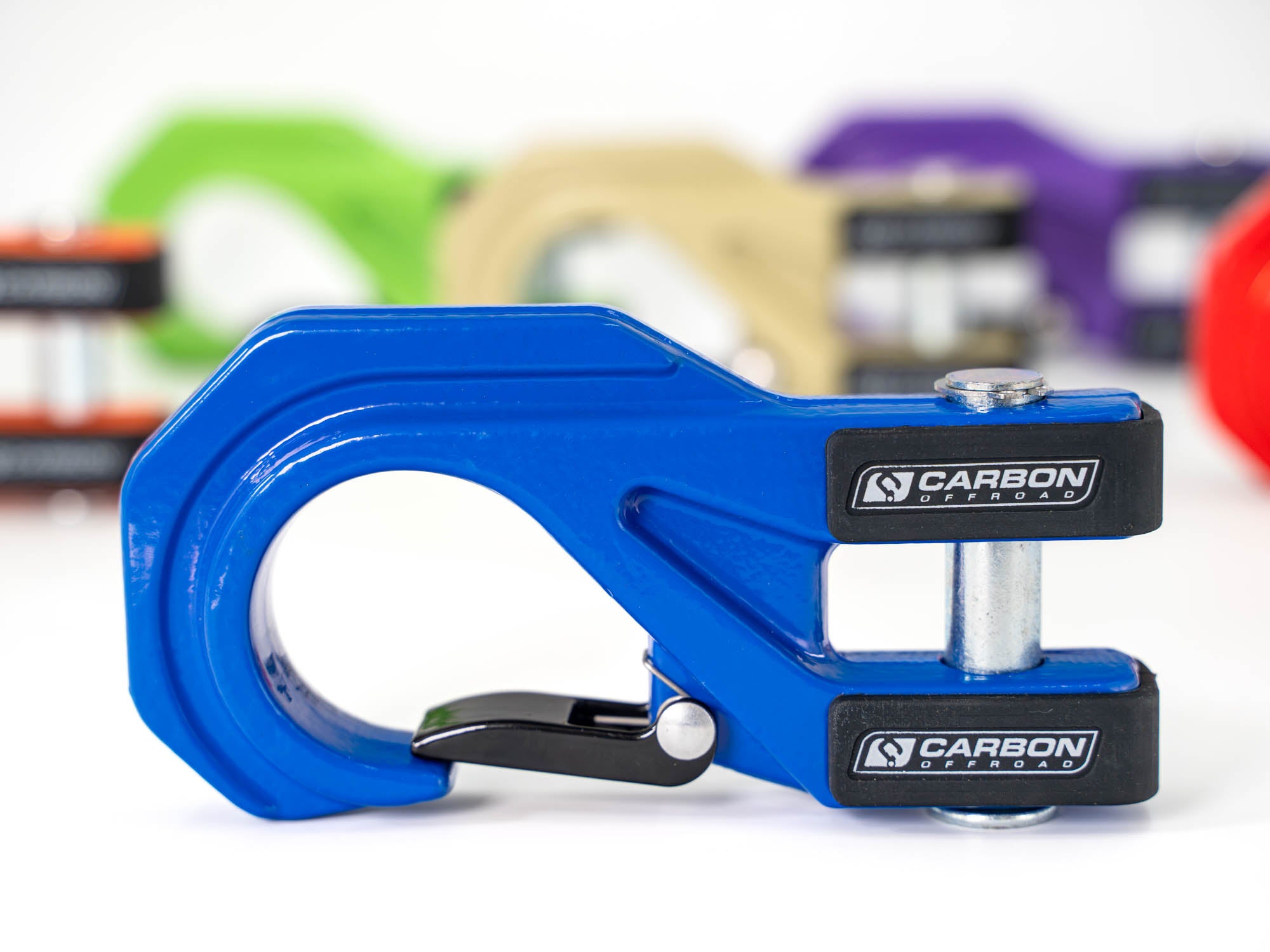 Image of Carbon Offroad MegaPro Winch Hook - CW - MPHOOK - BLUE 3 Carbon Offroad