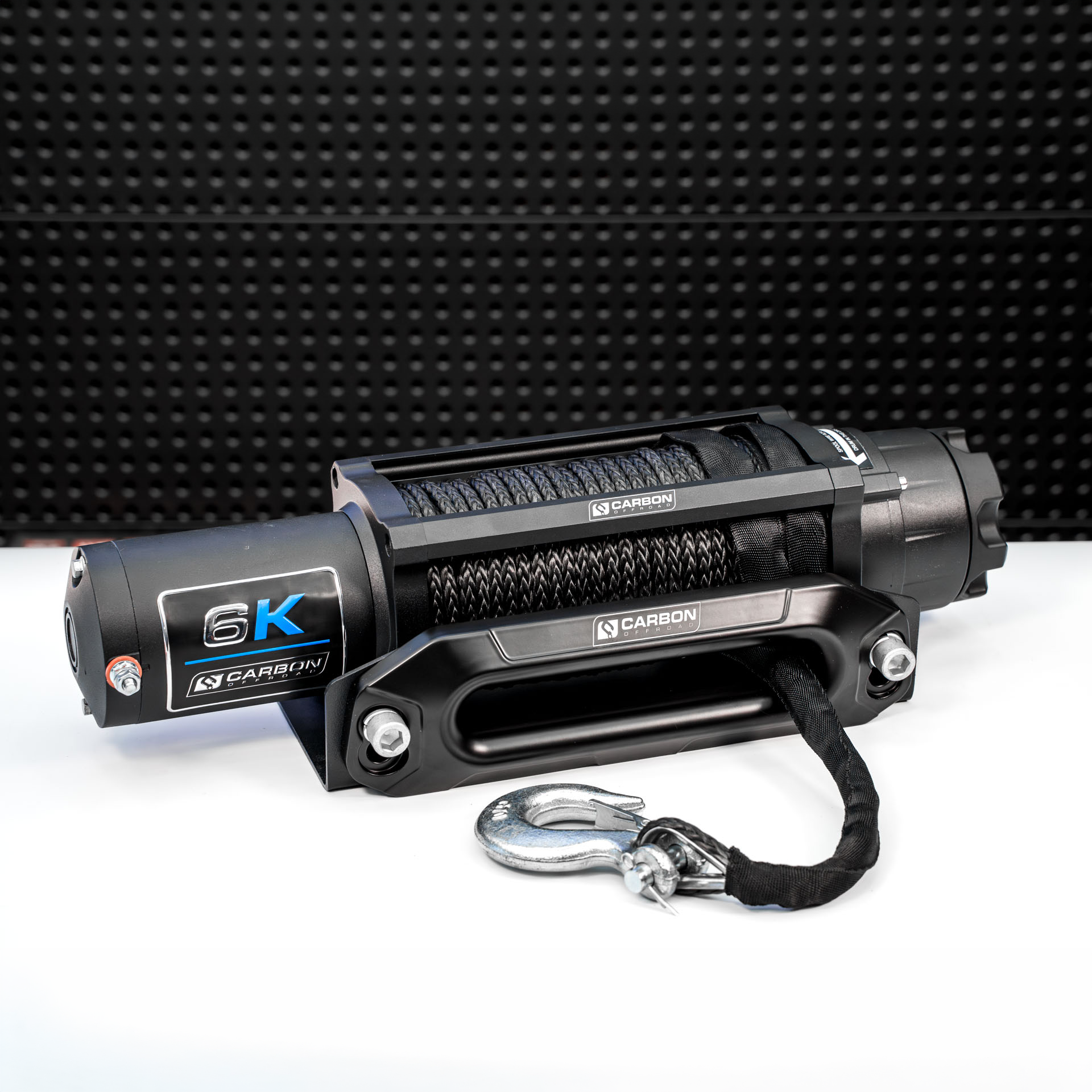 Image of Carbon Offroad Long Drum 6000lb ATV - Small 4X4 Winch