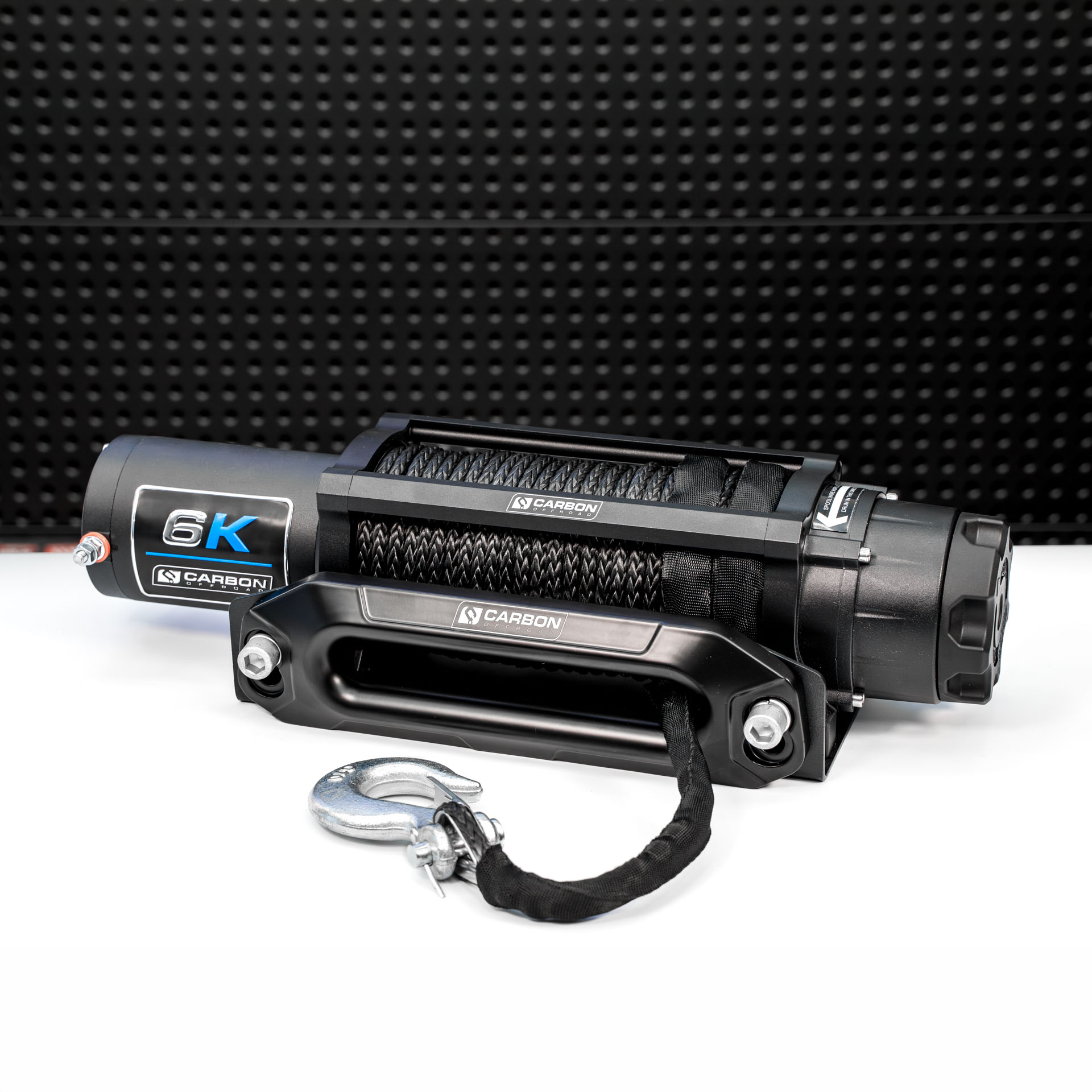 Image of Carbon Offroad Long Drum 6000lb ATV - Small 4X4 Winch