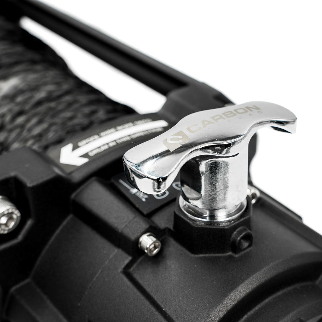 Image of Carbon 12K - 12000lb Winch V3 with MegaPro Hook - CW - 12KV3BLK 5 Carbon Offroad