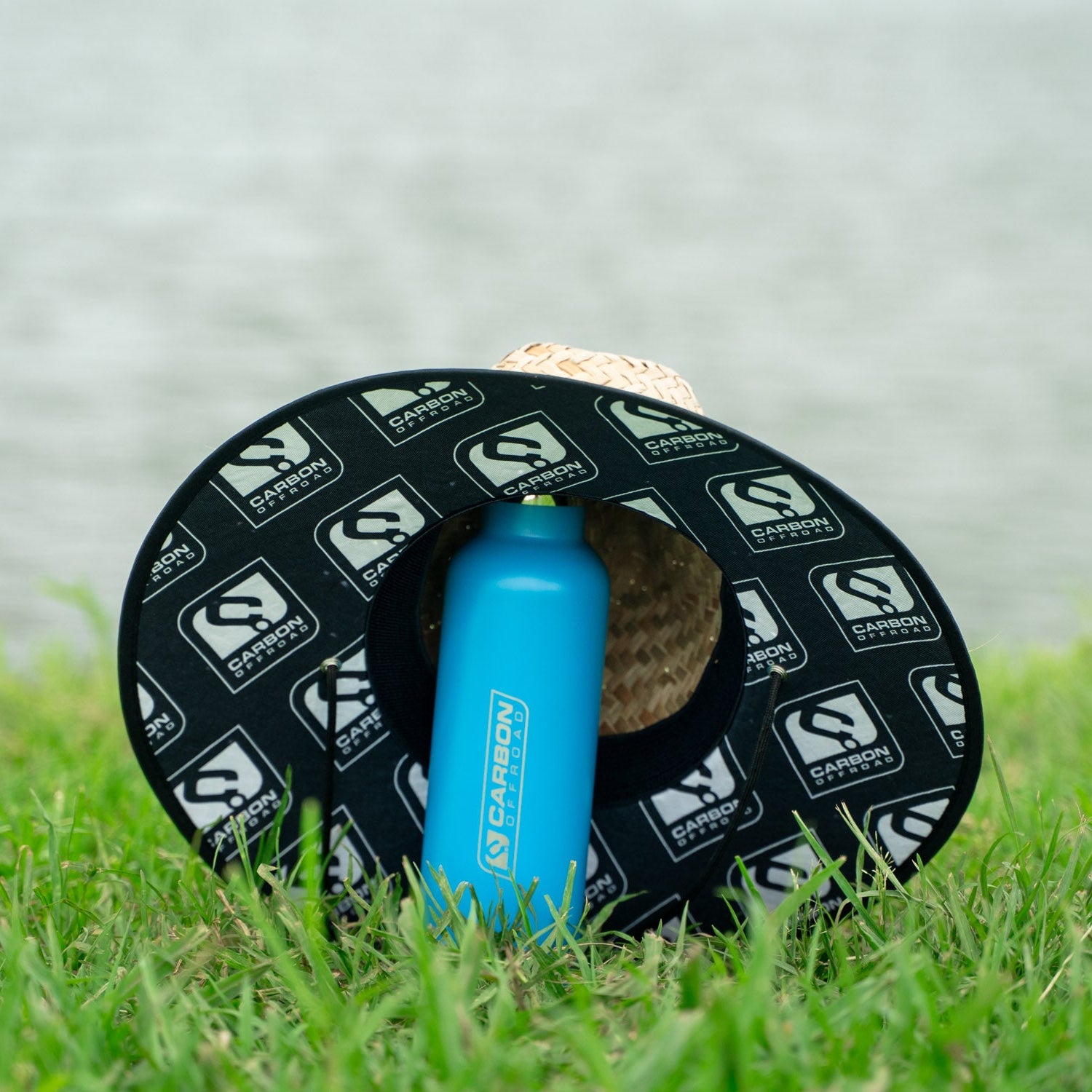 Image of Carbon Wide Brim Straw Hat - CM - HAT - STRAW 2 Carbon Offroad