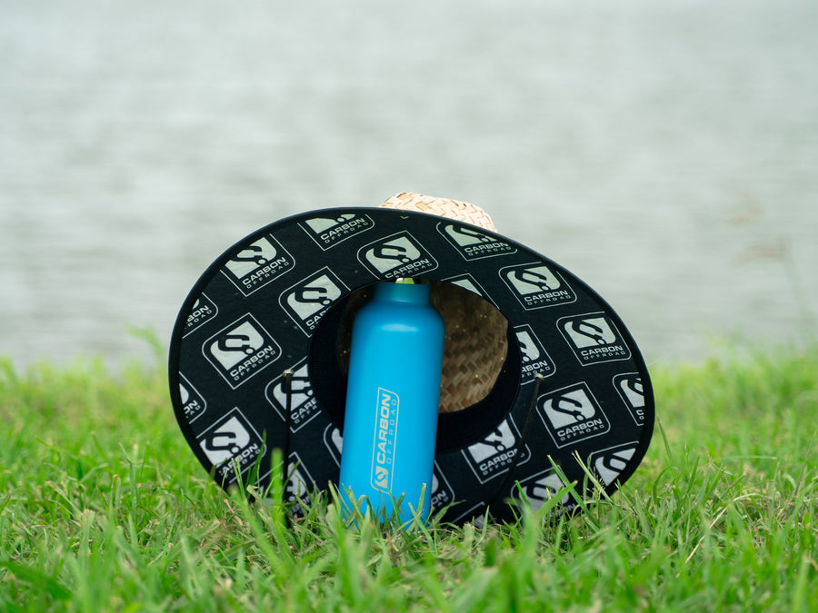 Carbon Wide Brim Straw Hat - CM - HAT - STRAW 2 Carbon Offroad