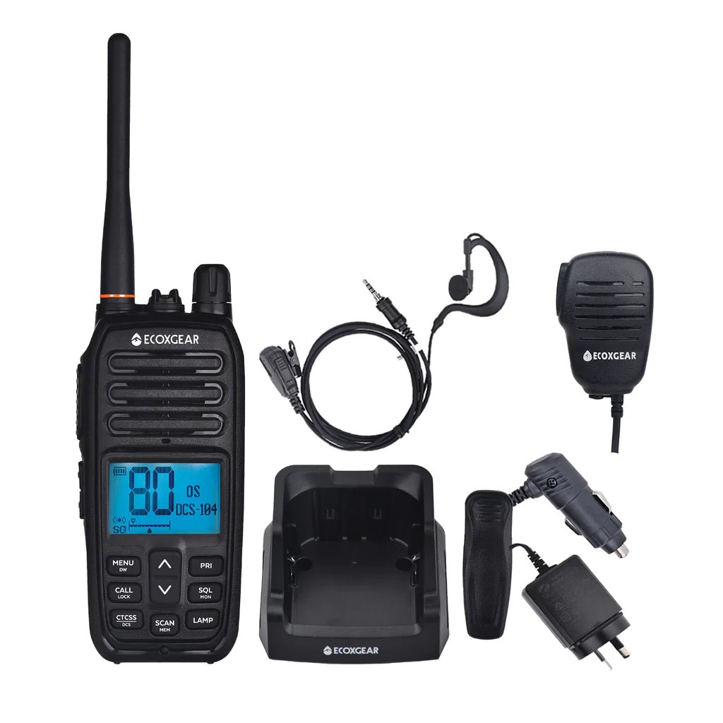 Image of ECOXGEAR ECOXTALK 5.0W MAX Output Power EXG500 UHF CB Handheld Radio - EXG500 1