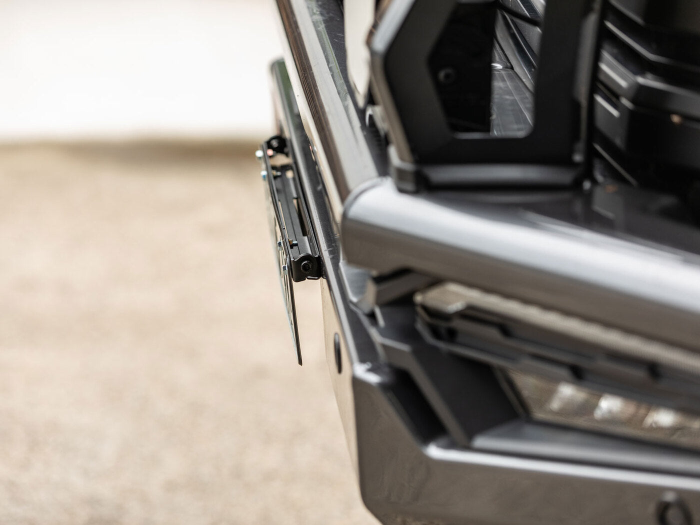 Image of FLIP-UP Number Plate Mounting Bracket - Kaon - Aussie Made