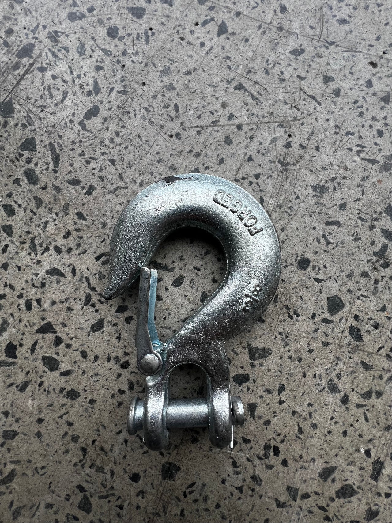 3/8 INCH FORGED SILVER HOOK