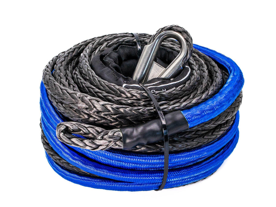 Carbon Winch 12000lb 24m x 10mm Synthetic Black Winch Rope Replacement - CW - ROPE24X10BLACK 1 Carbon Offroad