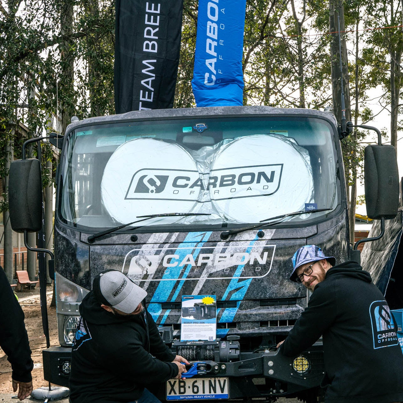 Image of Carbon Essential Car Sunshade - CM - SUNSHADE 2 Carbon Offroad