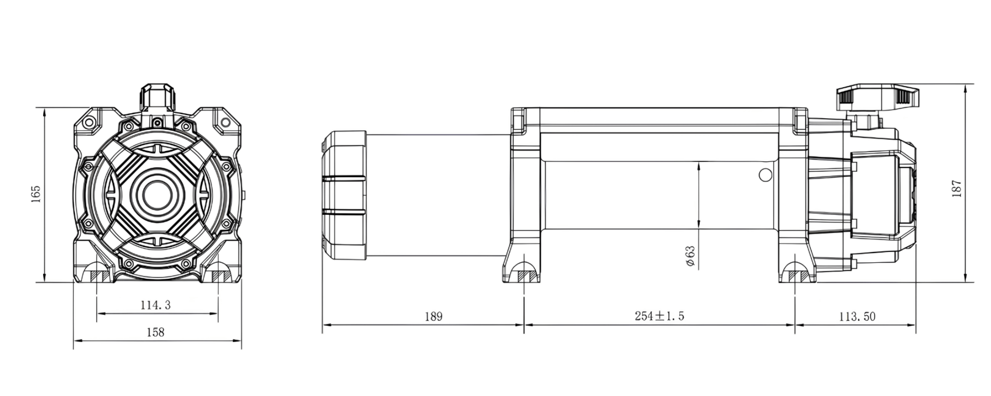 Carbon Scout Pro 15000lb V3 24V product diagram