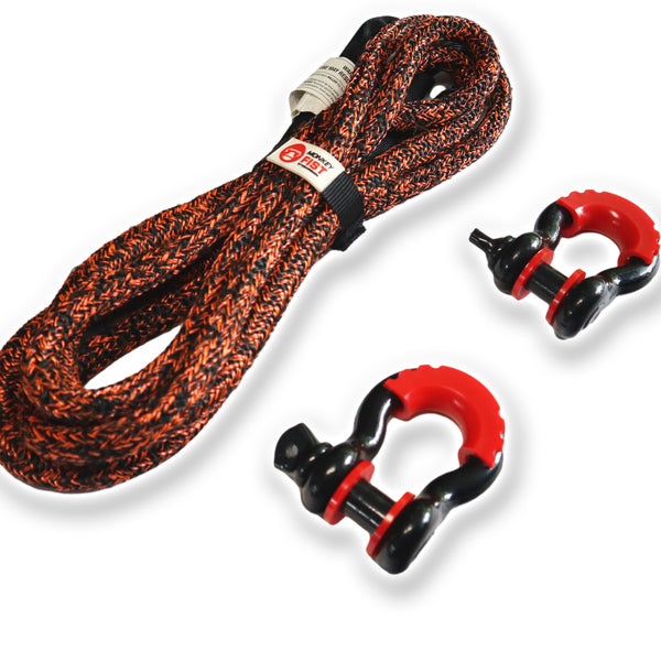 Load image into Gallery viewer, Carbon 4m 14000kg Bridle Recovery Rope and 2 x Bow Shackle Combo Deal - CW-COMBO-HT0054-SHAK45 3
