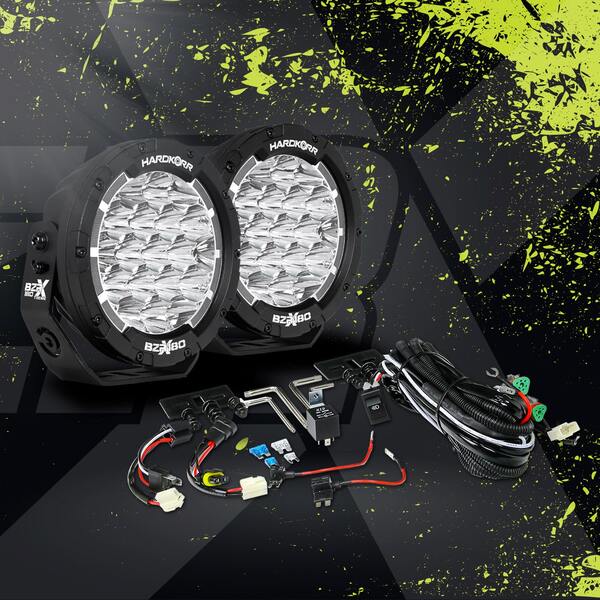 Image of HARDKORR BZR-X SERIES 7? LED DRIVING LIGHTS (PAIR W/HARNESS) - HKBZRX180 3