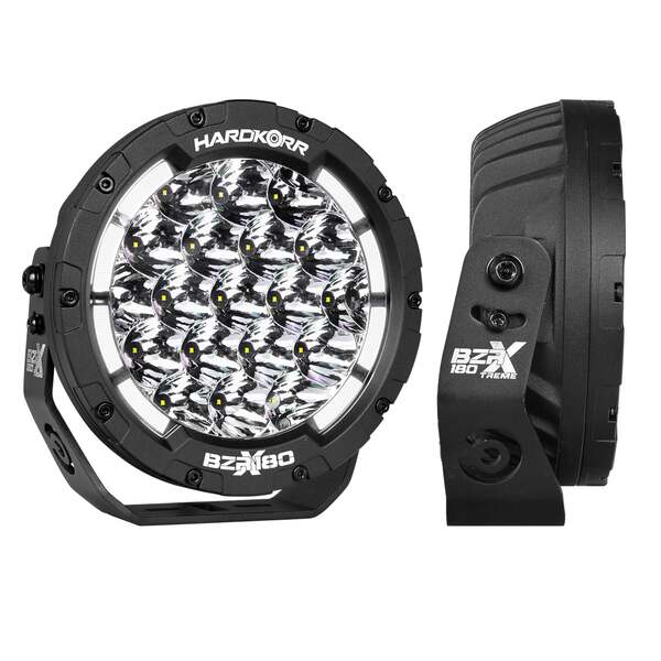 Image of HARDKORR BZR-X SERIES 7? LED DRIVING LIGHTS (PAIR W/HARNESS) - HKBZRX180 4