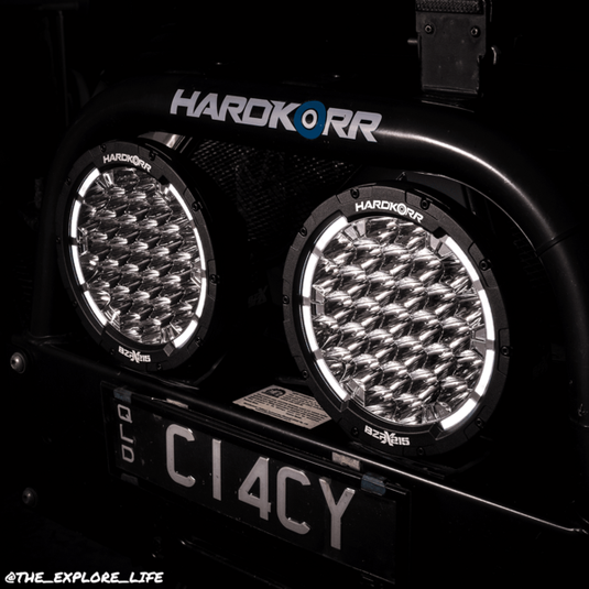 HARDKORR BZR-X SERIES 9? LED DRIVING LIGHTS (PAIR W/HARNESS)