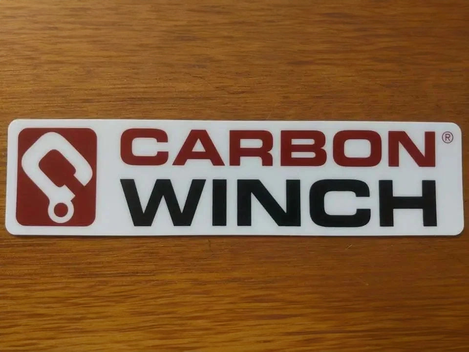 Carbon Winch bumper sticker 200 x 50 mm