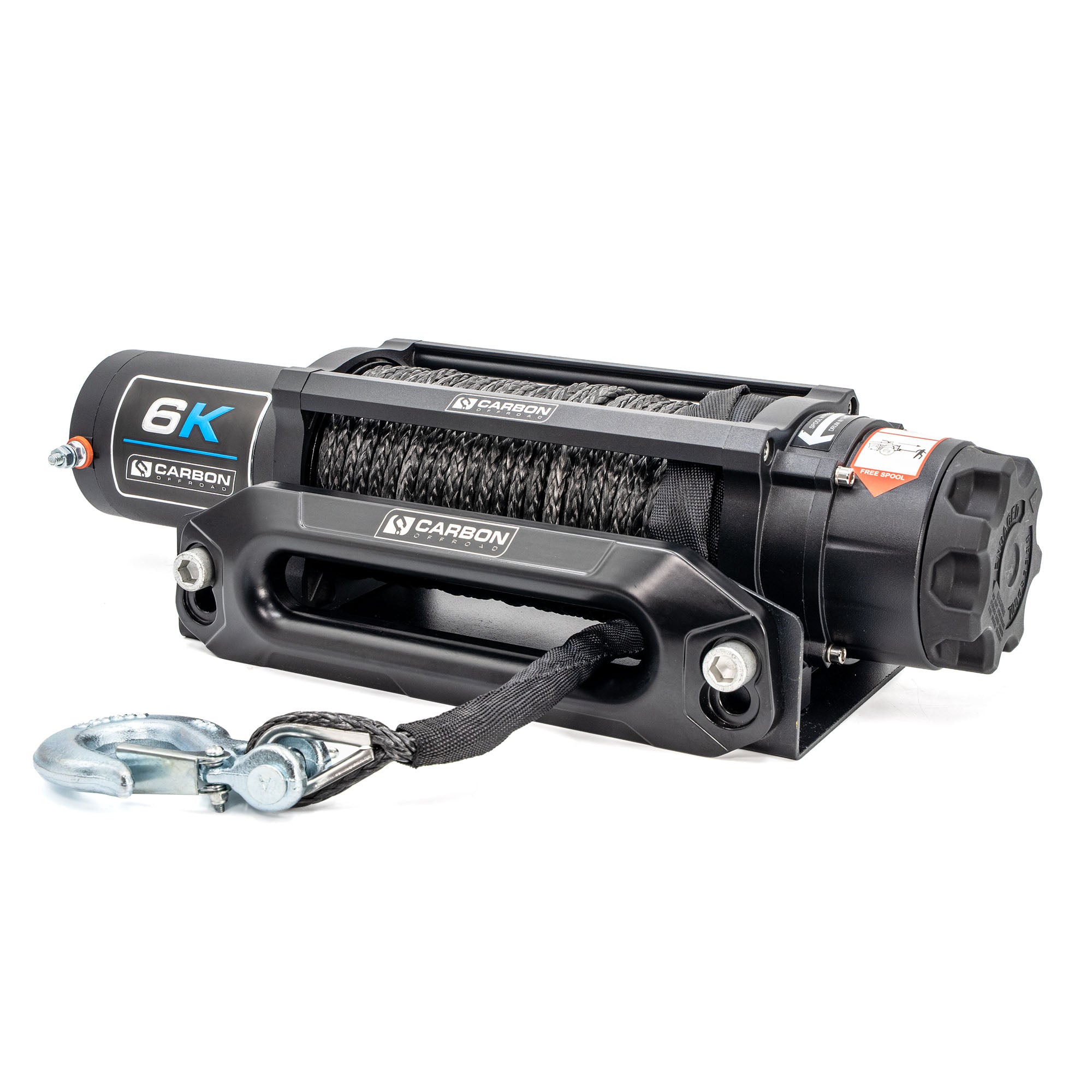 Image of Carbon Offroad Long Drum 6000lb ATV - Small 4X4 Winch