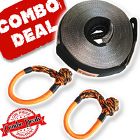 Thumbnail for Carbon 20m 8T Winch Extension Strap and 2 x Soft Shackle Combo Deal - CW-COMBO-8TWES-MFSS 2