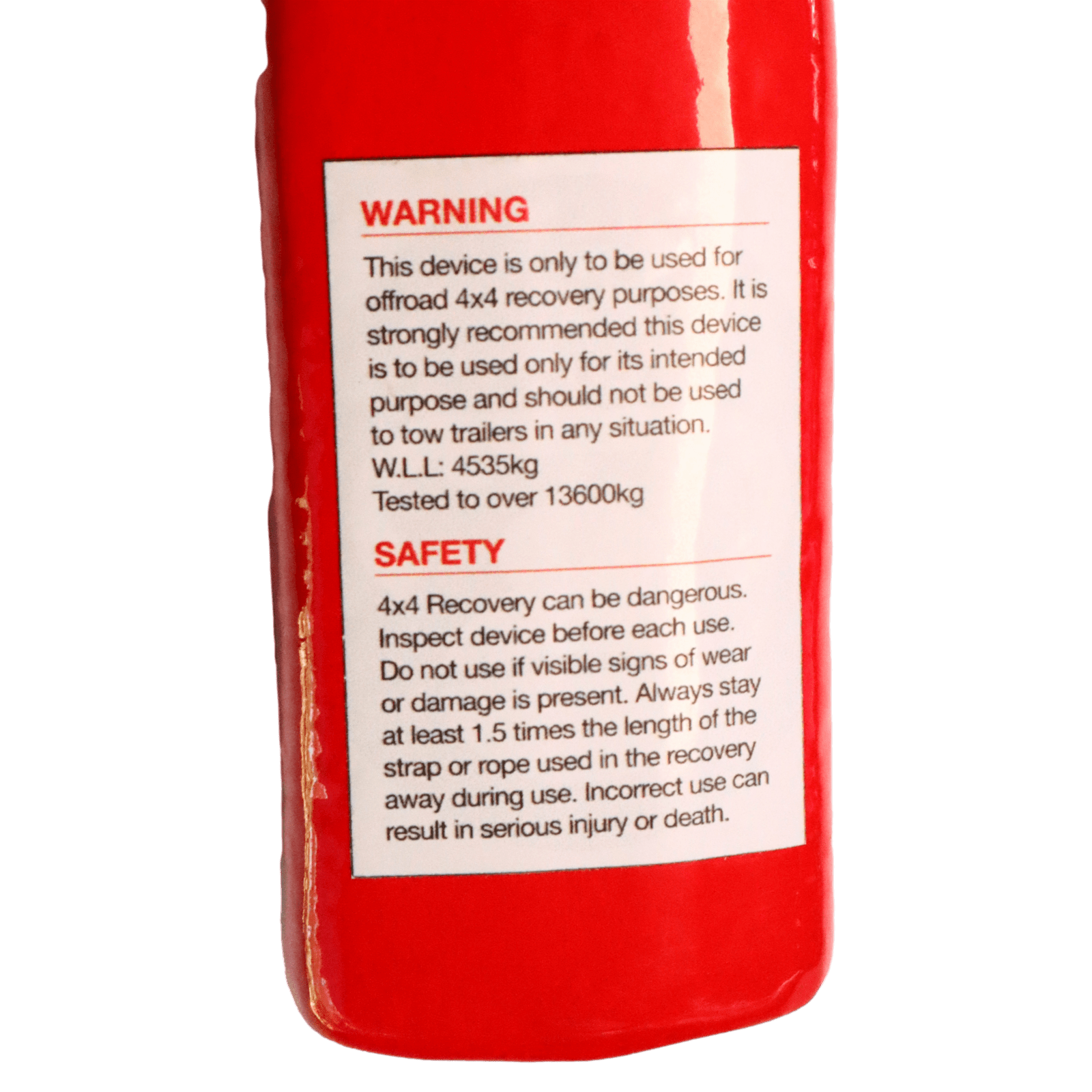 Image of Carbon Shinbusta Forged Recovery Hook 8000kg - CW-REC-HOOK-RED 10