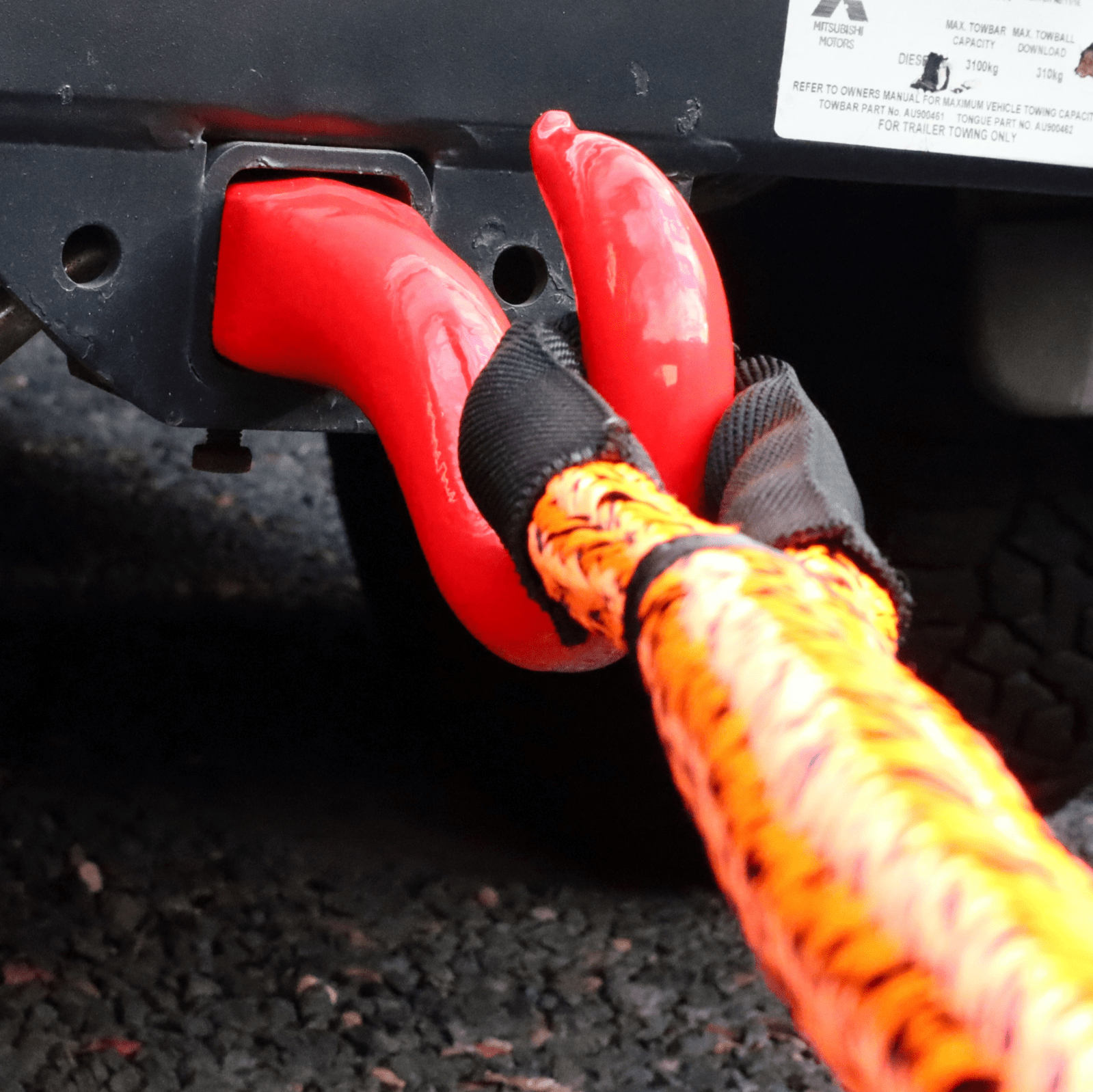 Image of Carbon Shinbusta Forged Recovery Hook 8000kg - CW-REC-HOOK-RED 12