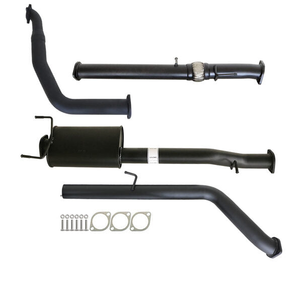 FORD RANGER PJ PK 2.5L & 3.0L AUTO 3" TURBO BACK CARBON OFFROAD EXHAUST WITH MUFFLER NO CAT - FD238-MO 2
