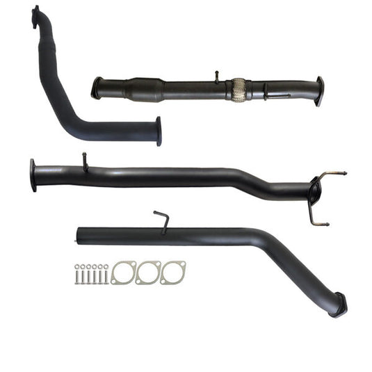 FORD RANGER PJ PK 2.5L & 3.0L AUTO 3" TURBO BACK CARBON OFFROAD EXHAUST WITH CAT NO MUFFLER
