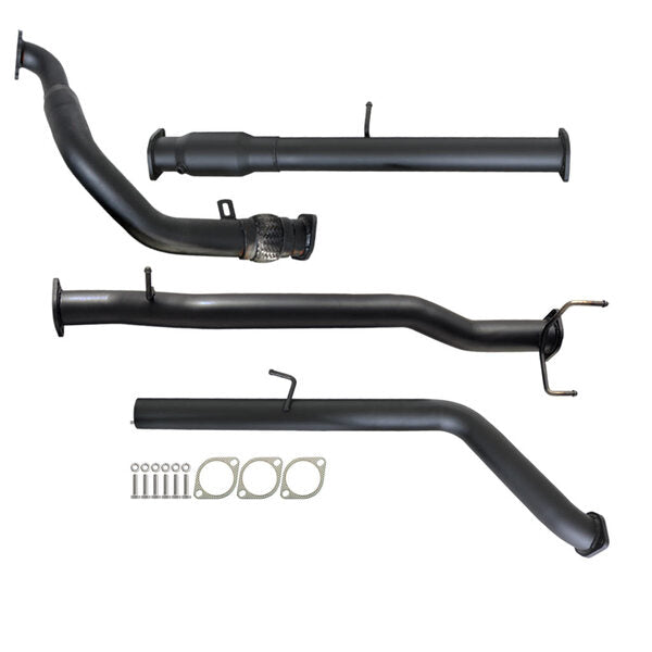 FORD RANGER PJ PK 2.5L & 3.0L 07 - 11 MANUAL 3" TURBO BACK CARBON OFFROAD EXHAUST WITH CAT NO MUFFLER - FD239-PC 2