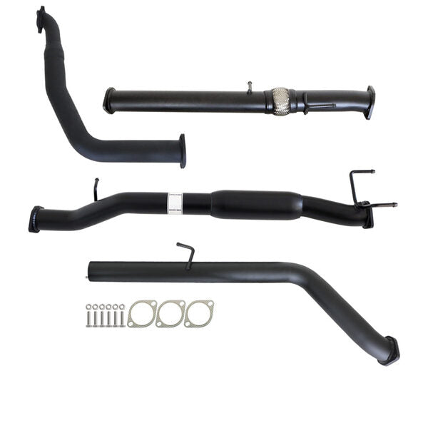 FORD RANGER PJ PK 2.5L & 3.0L AUTO 3" TURBO BACK CARBON OFFROAD EXHAUST WITH HOTDOG ONLY - FD238-HO 3