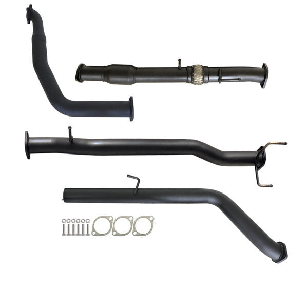 Load image into Gallery viewer, FORD RANGER PJ PK 2.5L &amp; 3.0L AUTO 3&quot; TURBO BACK CARBON OFFROAD EXHAUST WITH CAT NO MUFFLER
