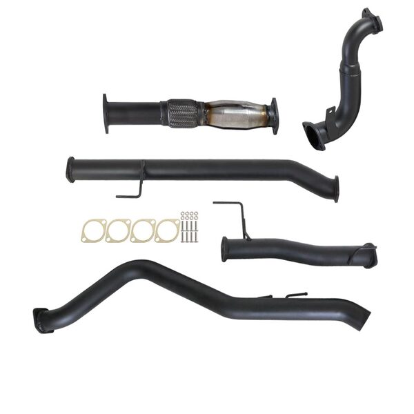 HOLDEN COLORADO RG 2.8L DURAMAX 6/2010 - 9/2016 3" TURBO BACK CARBON OFFROAD EXHAUST WITH CAT NO MUFFLER - GM237-PC 2