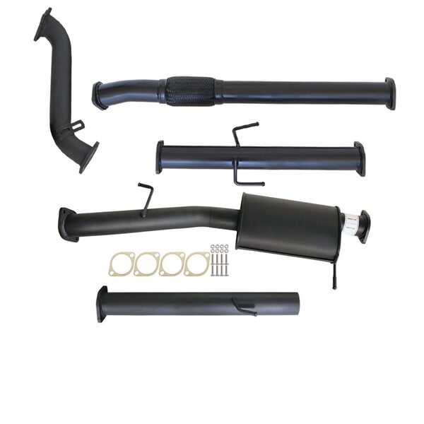 MITSUBISHI TRITON ML 2.5L 4D56 06 - 09 3" TURBO BACK CARBON OFFROAD EXHAUST WITH MUFFLER NO CAT - MI249-MO 2